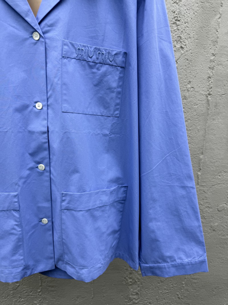 Miu Miu 24SS poplin textured shirt 2 6