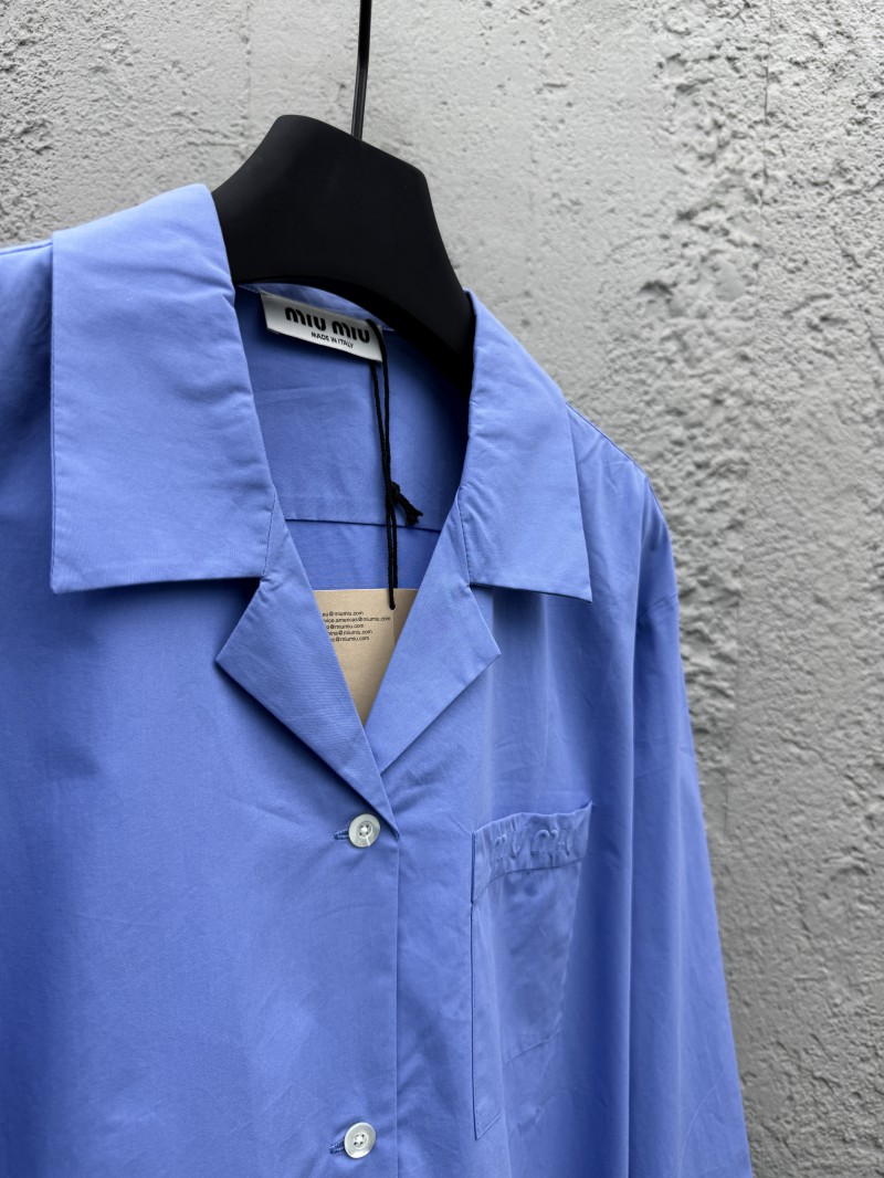 Miu Miu 24SS poplin textured shirt 2 7