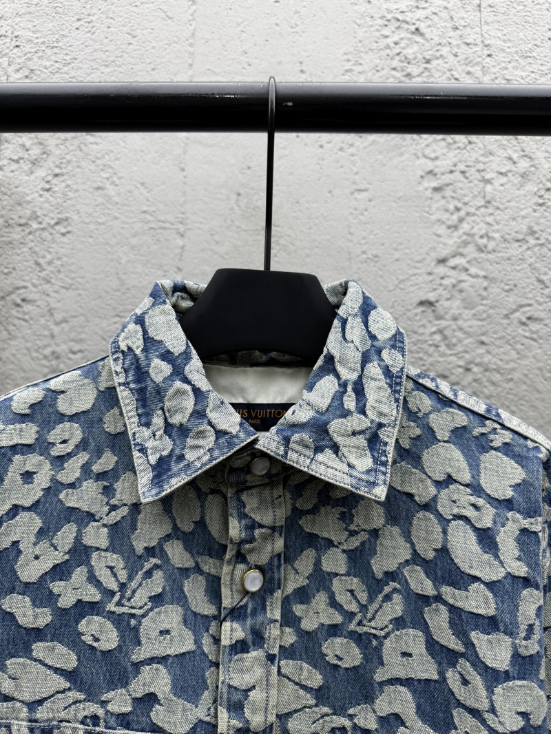 Lv jacquard work denim jacket 2