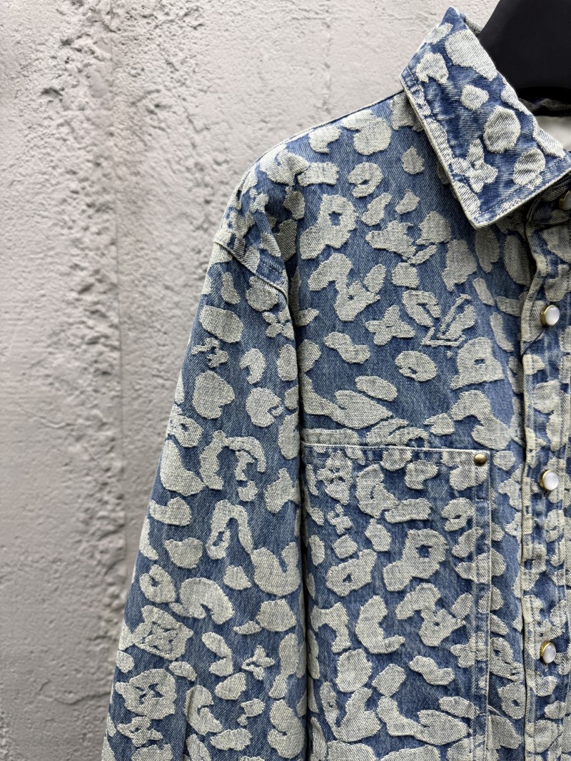 Lv jacquard work denim jacket 3