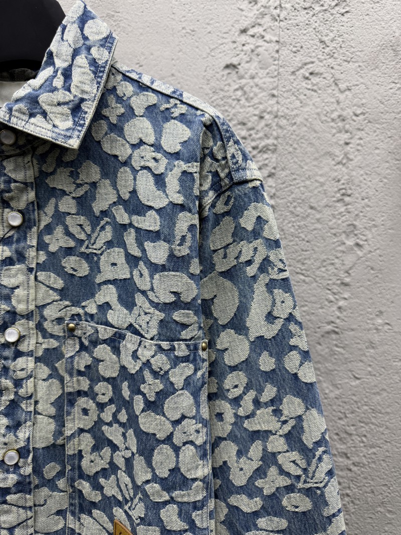 Lv jacquard work denim jacket 4