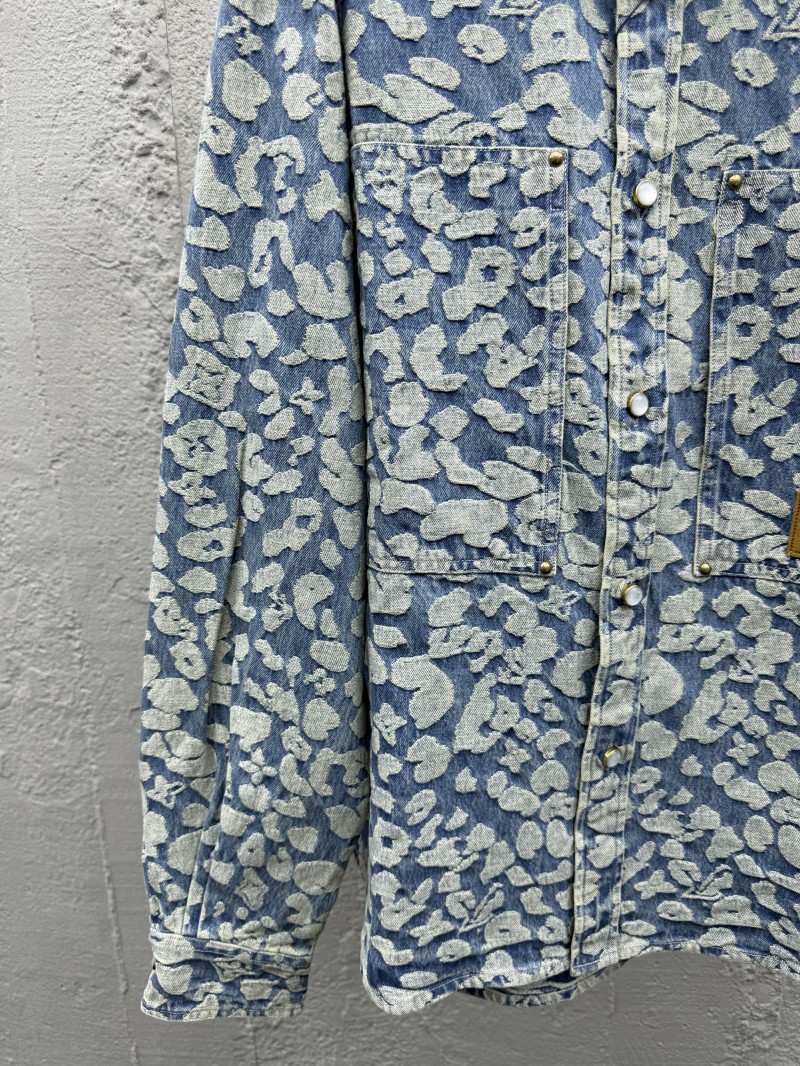 Lv jacquard work denim jacket 5