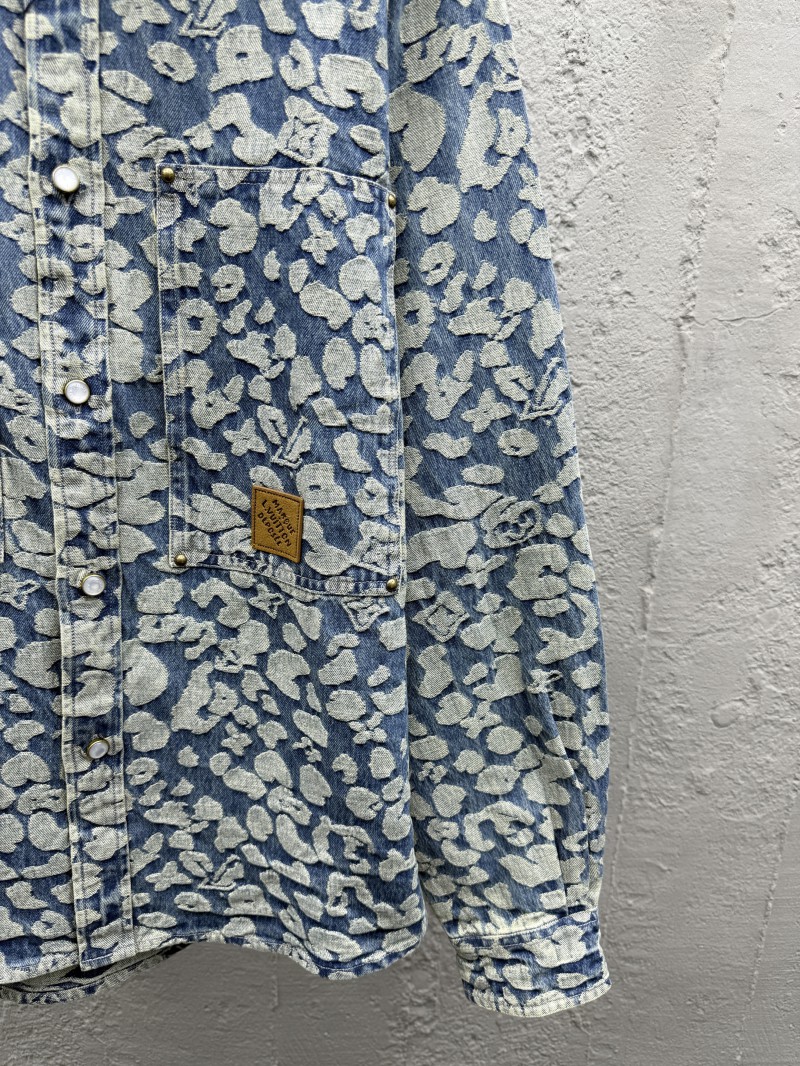 Lv jacquard work denim jacket 6