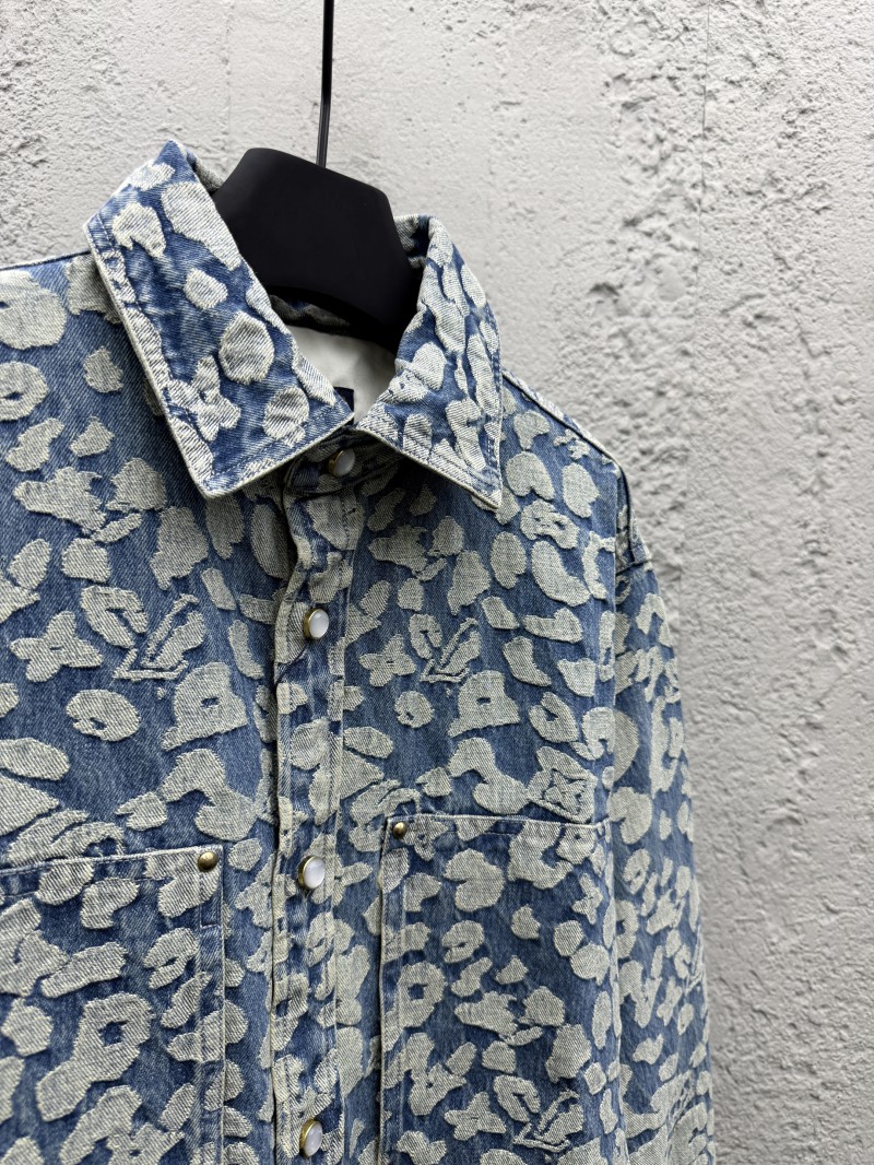 Lv jacquard work denim jacket 7