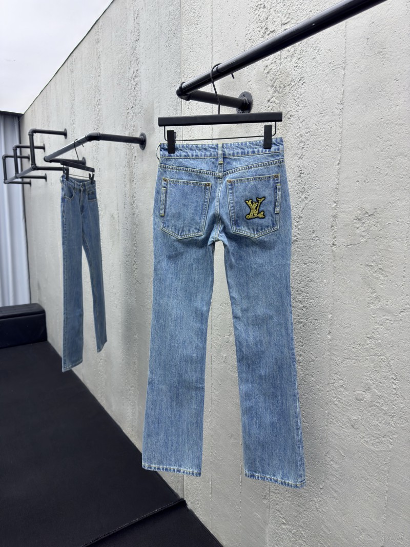 Lv Rope Embroidered Jeans 1
