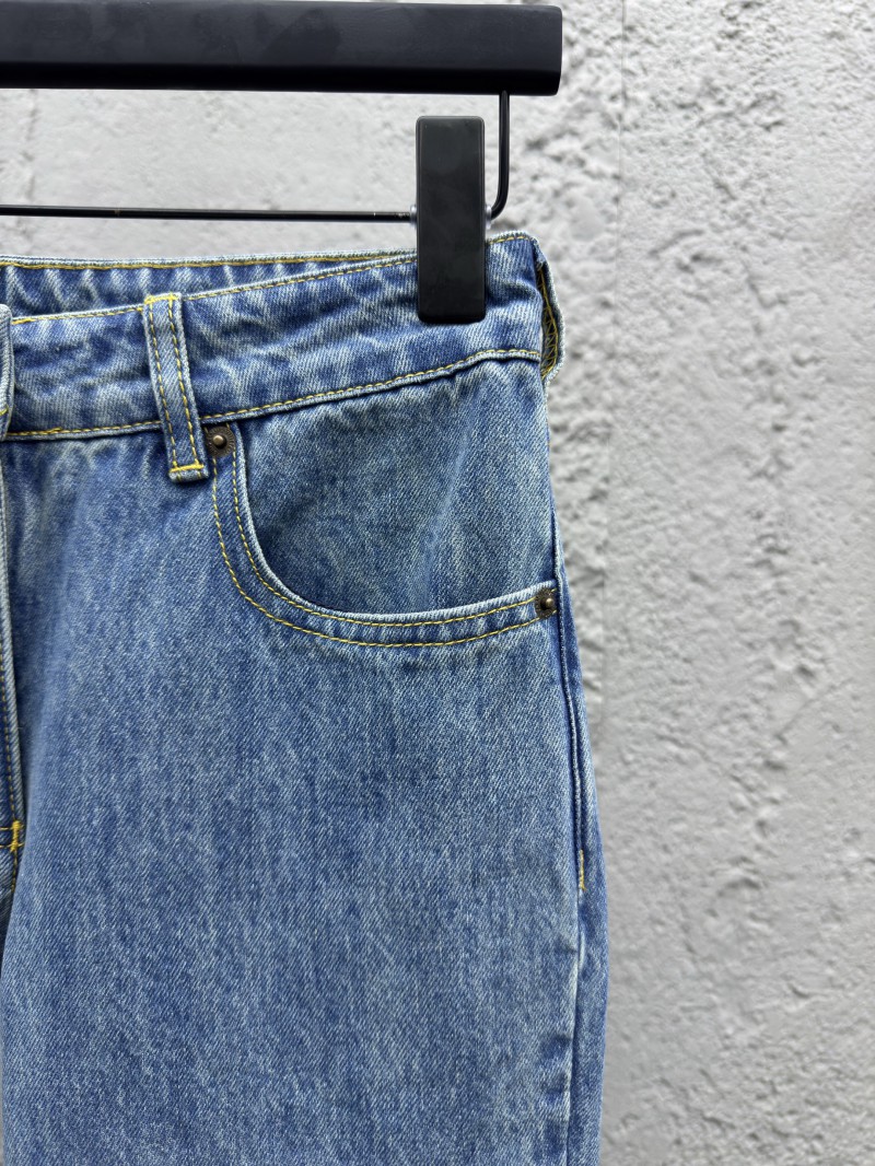 Lv Rope Embroidered Jeans 4