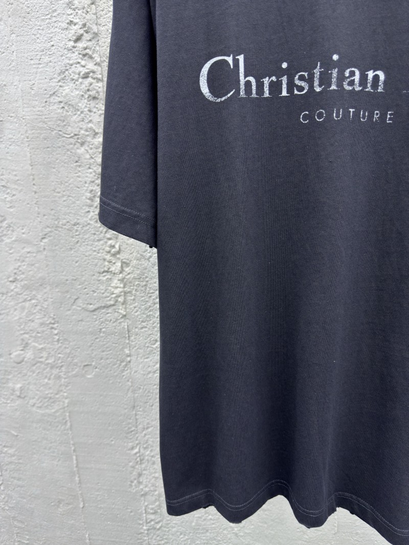 Dior Alphabet Printed Washed and Rubbed Short Sleeve 1 5