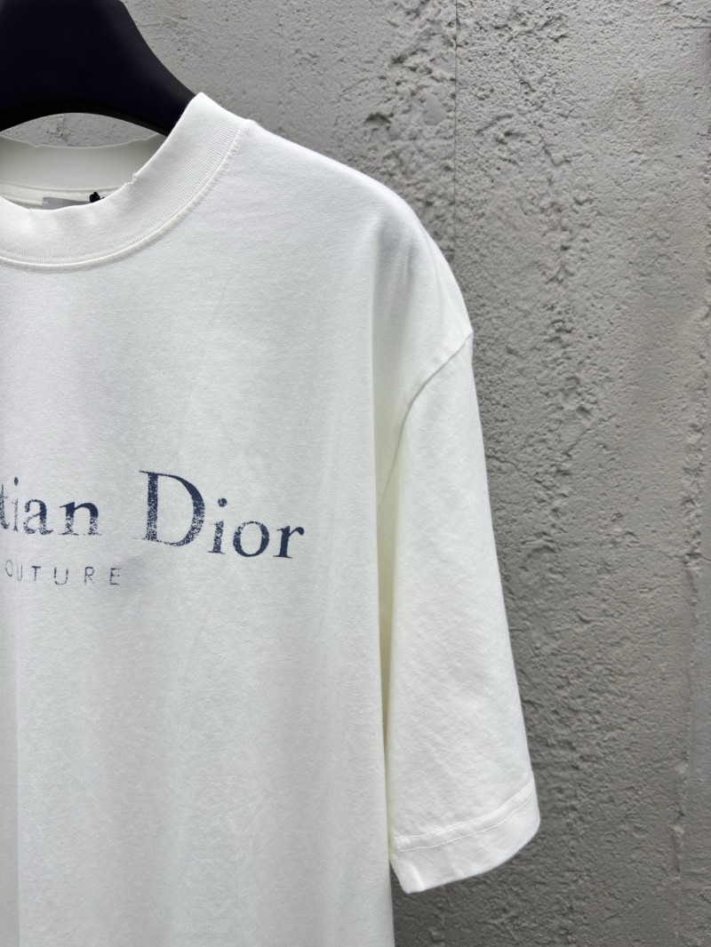 Dior Alphabet Printed Washed and Rubbed Short Sleeve 2 4