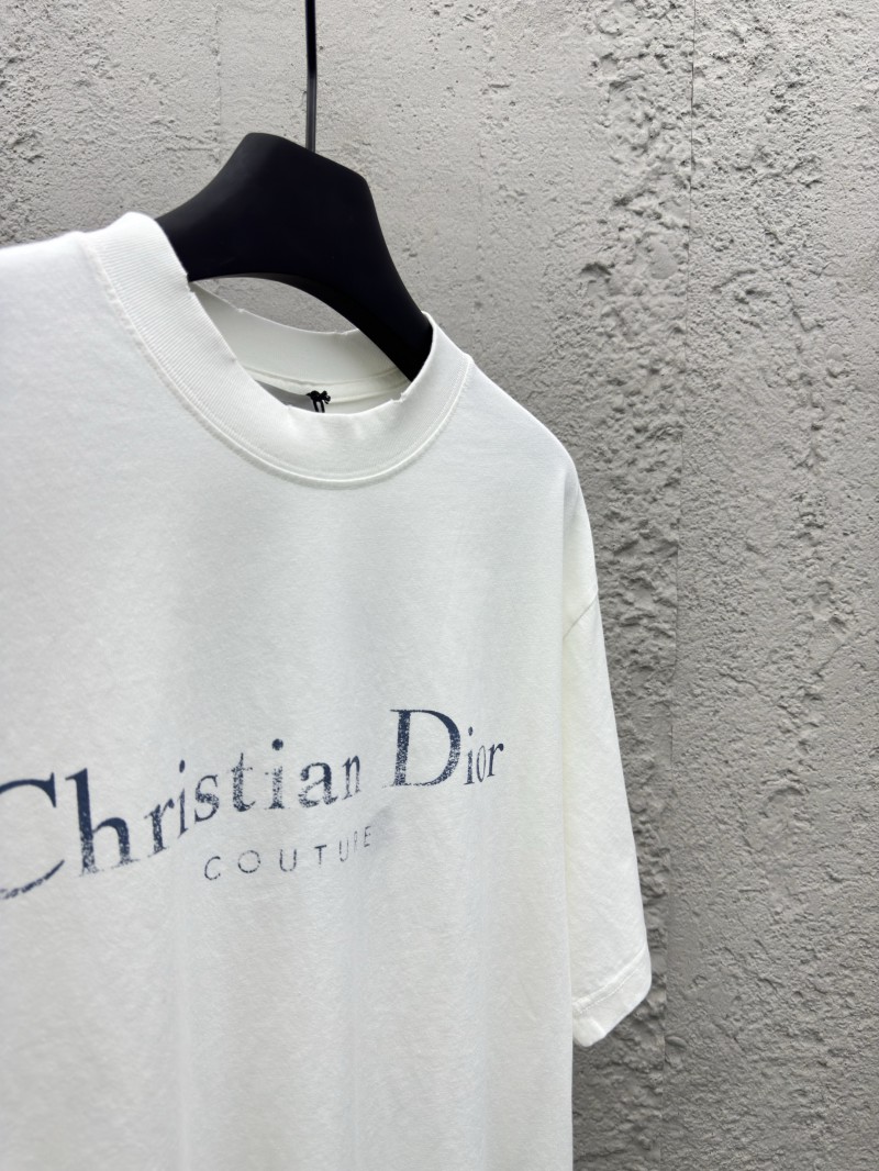 Dior Alphabet Printed Washed and Rubbed Short Sleeve 2 7