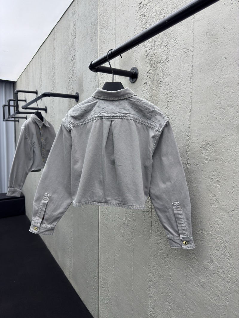 Lv washed and burned denim jacket jacket 1 1