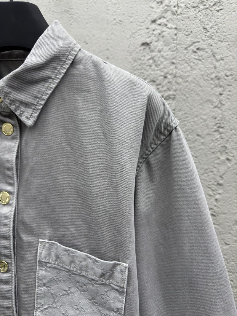 Lv washed and burned denim jacket jacket 1 4