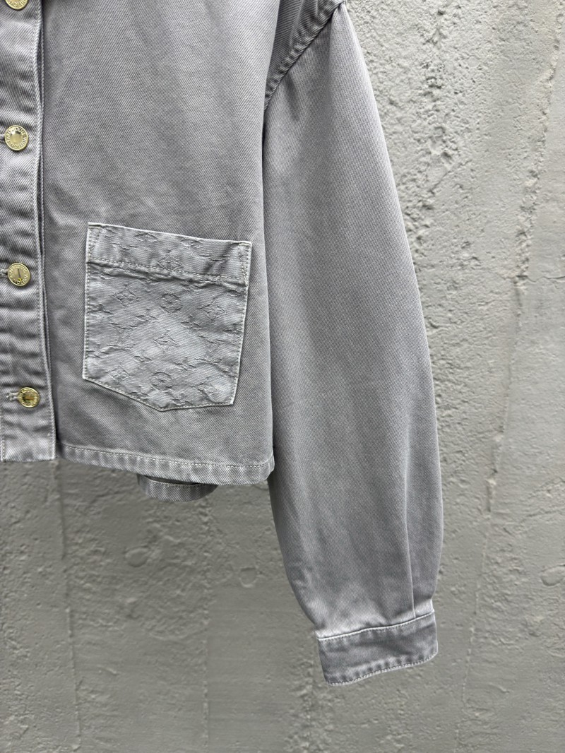 Lv washed and burned denim jacket jacket 1 6