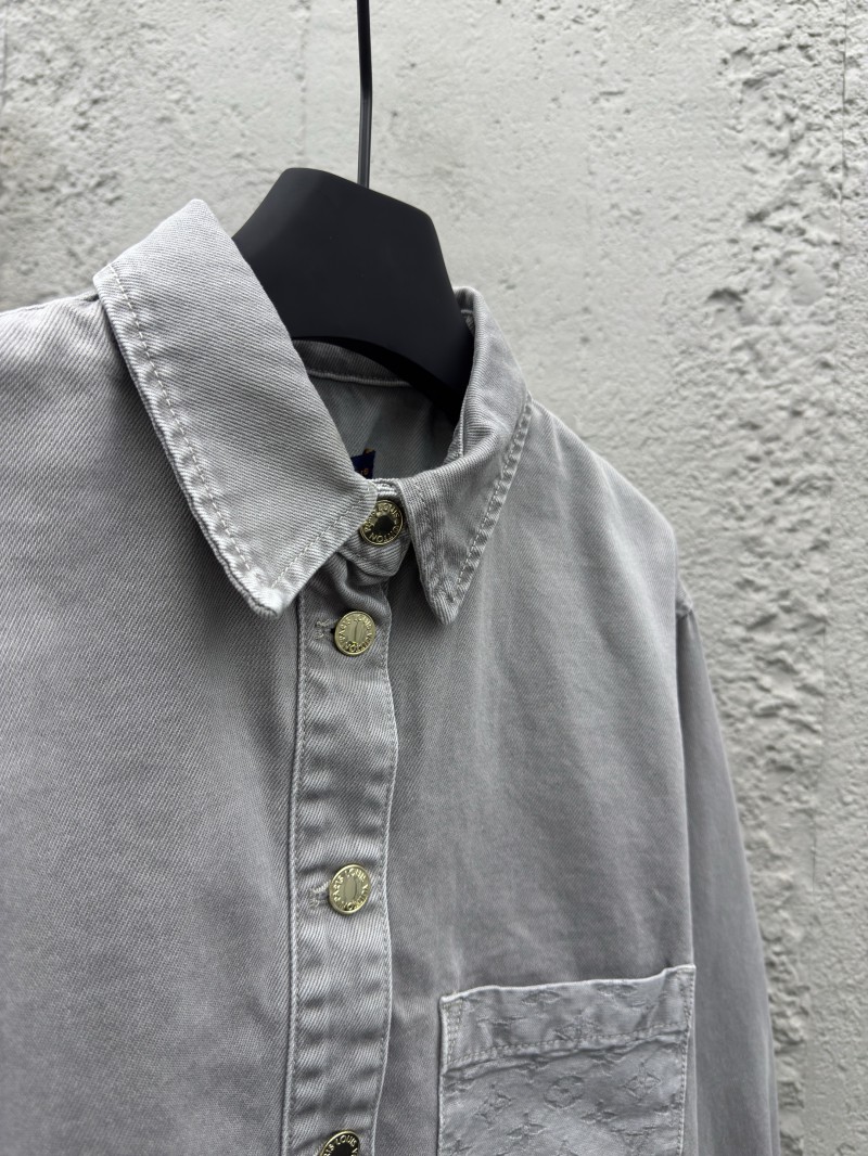 Lv washed and burned denim jacket jacket 1 7