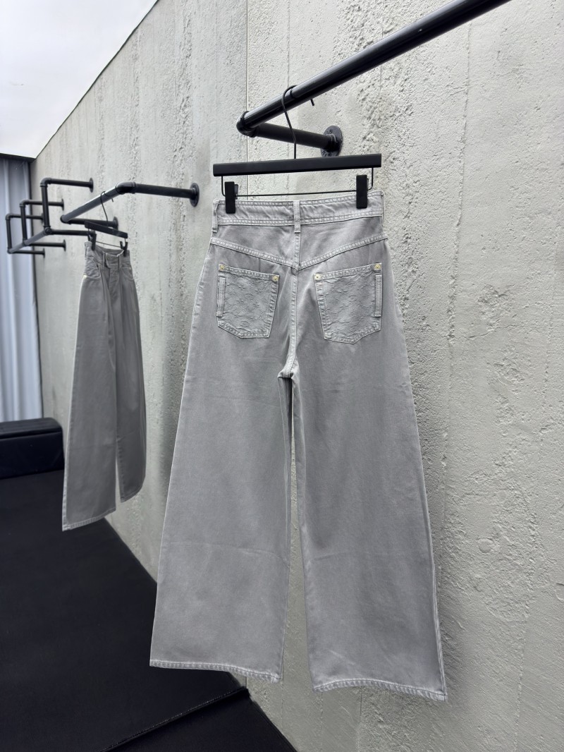 Lv washed and burnished wide leg jeans 1 1