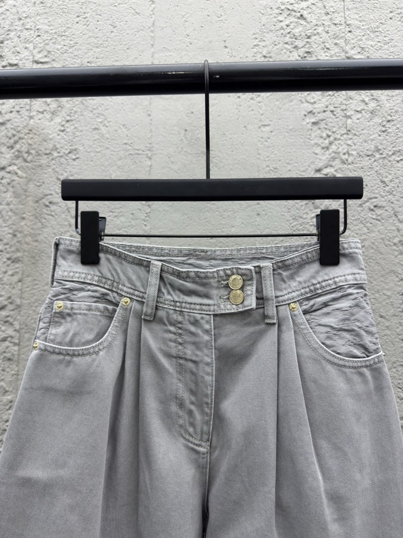 Lv washed and burnished wide leg jeans 1 2