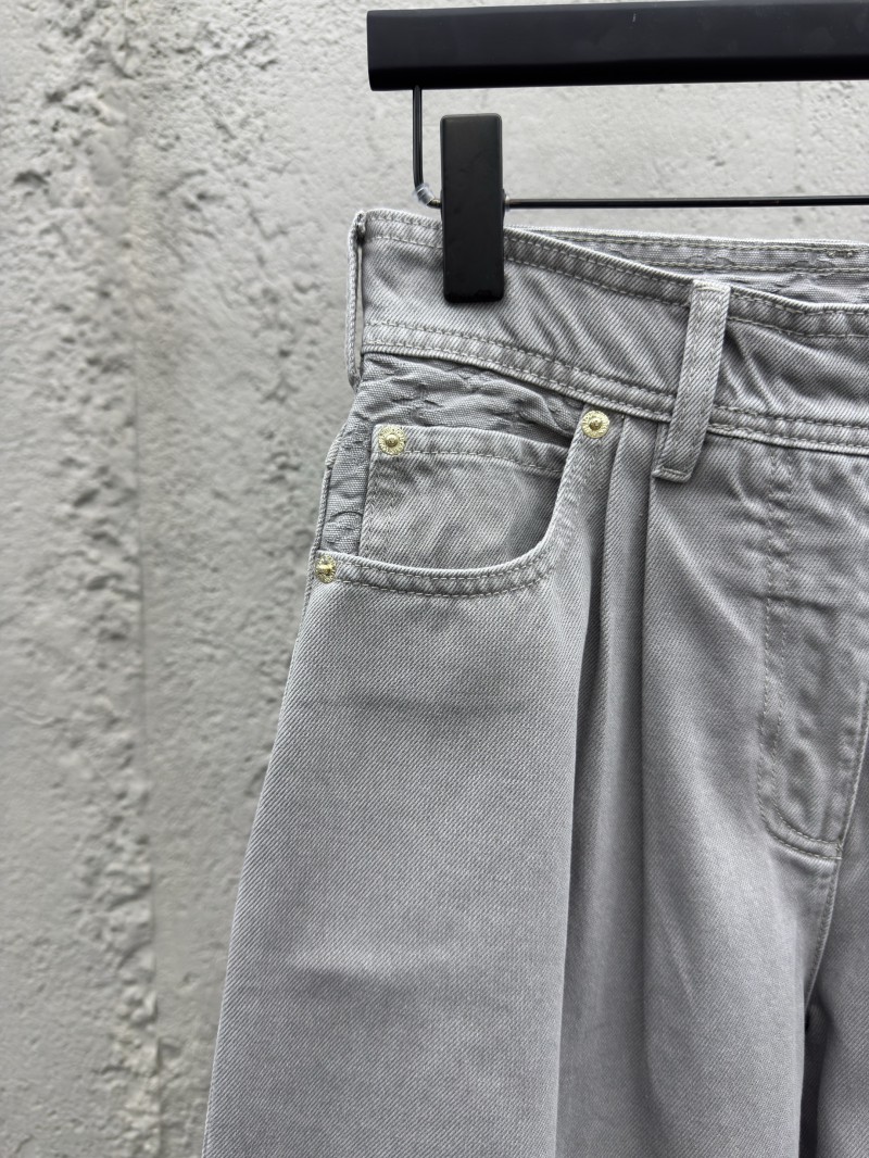 Lv washed and burnished wide leg jeans 1 3
