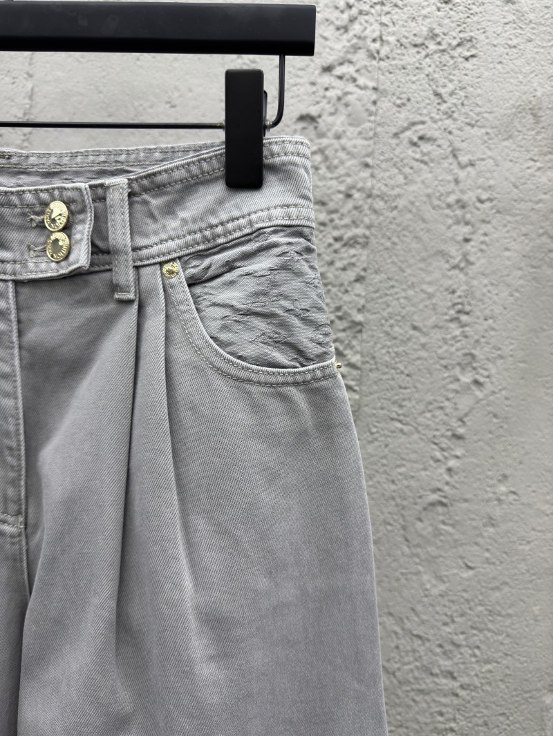 Lv washed and burnished wide leg jeans 1 4