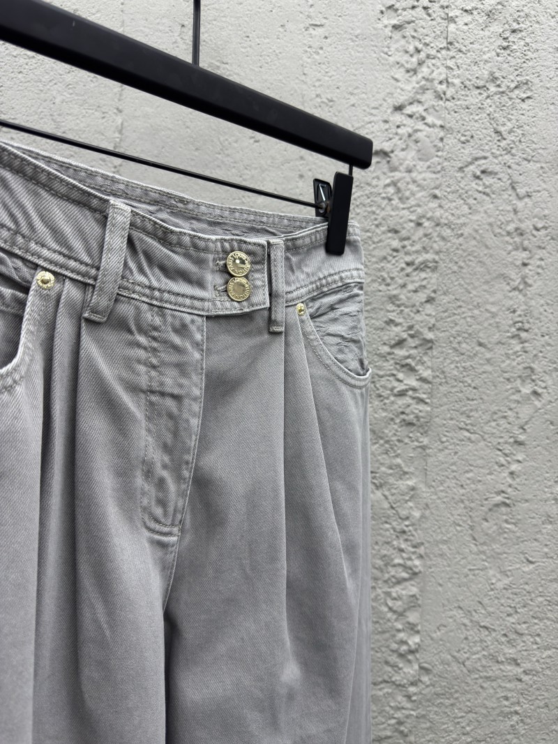 Lv washed and burnished wide leg jeans 1 7