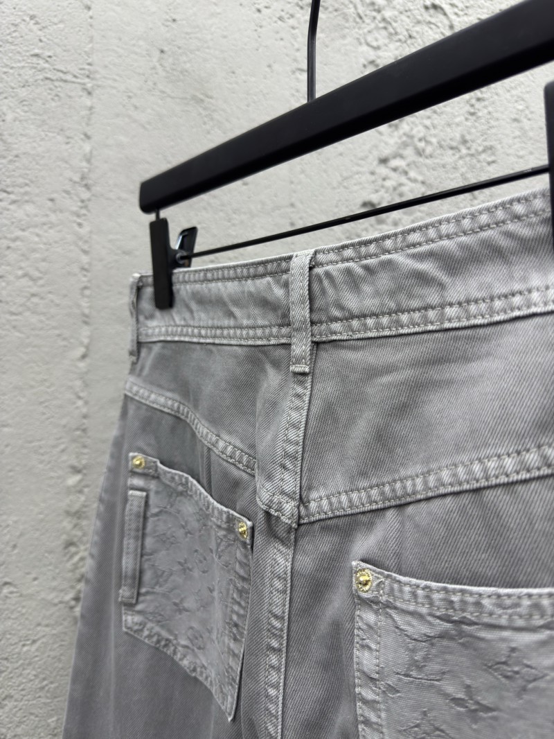 Lv washed and burnished wide leg jeans 1 8