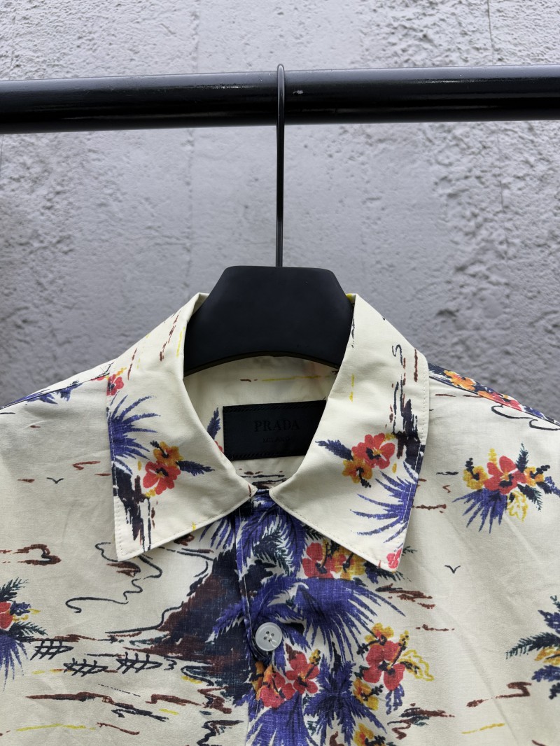 Prada Pattern Print Bowling Short Sleeve Shirt 2