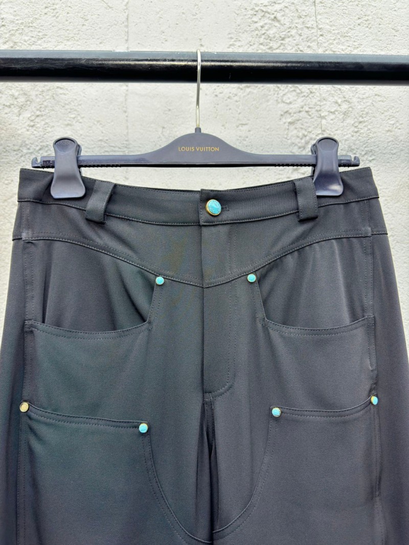 Lv Wool Halo Button Pants 2