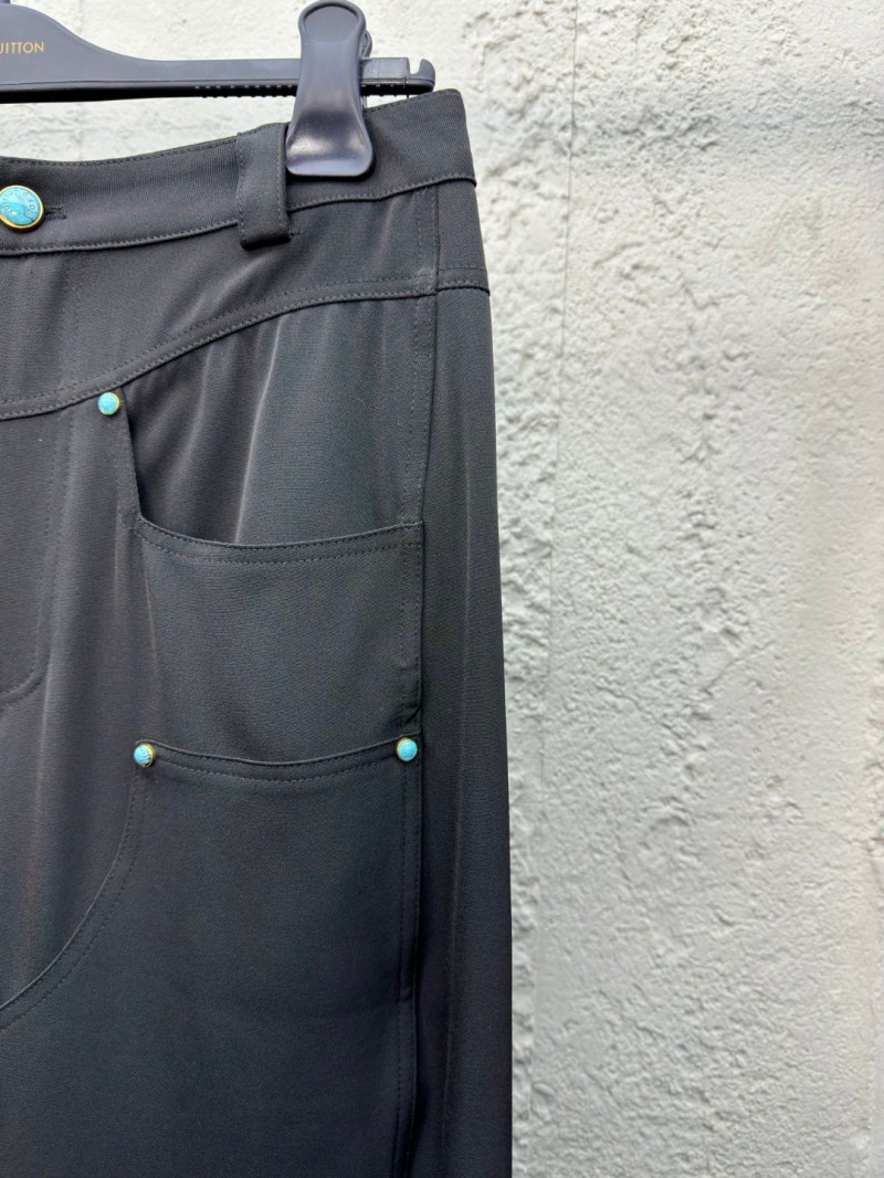 Lv Wool Halo Button Pants 4