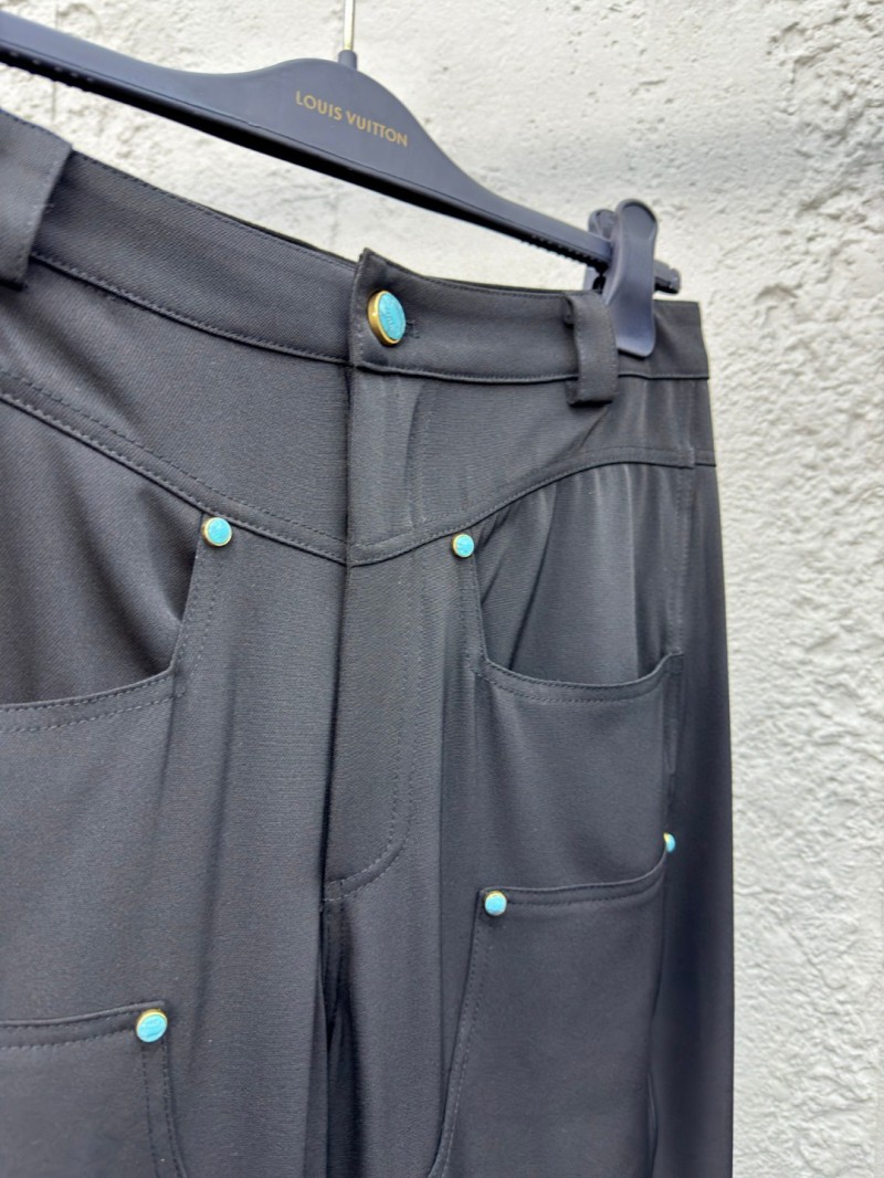 Lv Wool Halo Button Pants 7
