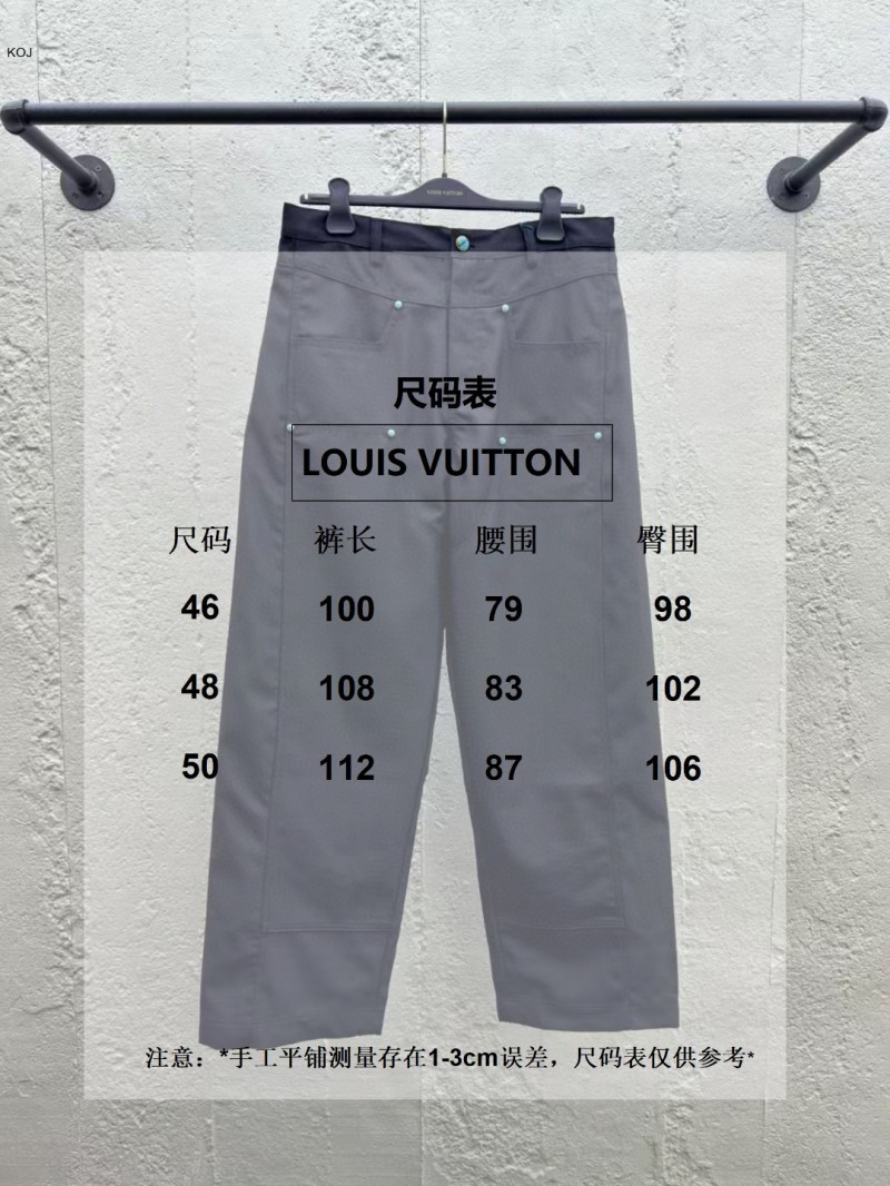 Lv Wool Halo Button Pants 9
