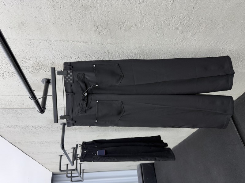 Lv Studded Zipper Side Pocket Work Pants 1