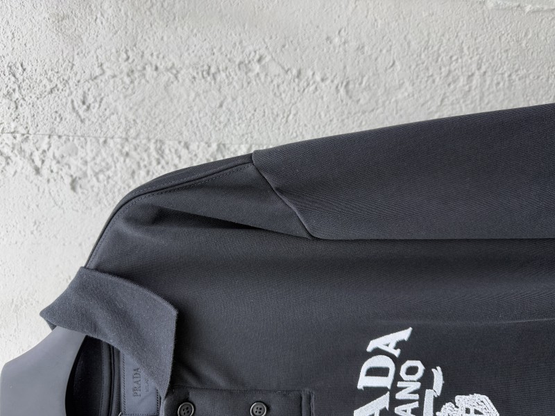 Prada Embroidered Polo Sweatshirt 1 4