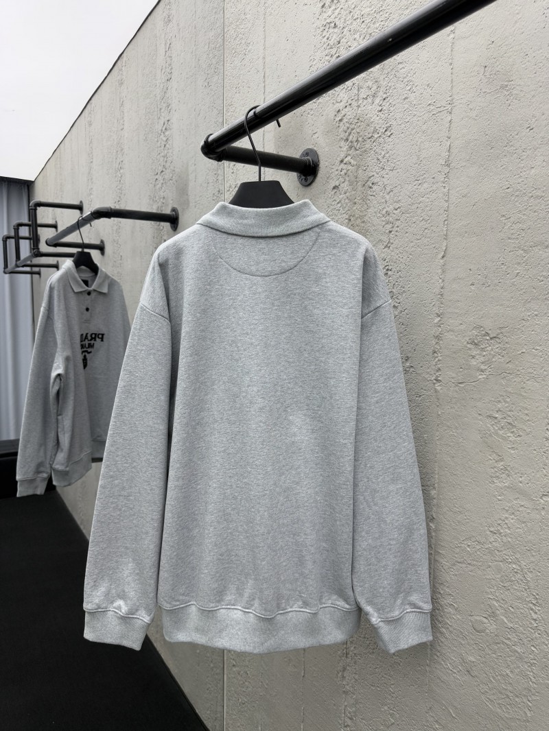 Prada Embroidered Polo Sweatshirt 2 1