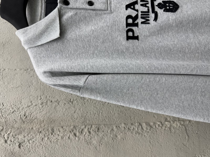 Prada Embroidered Polo Sweatshirt 2 3