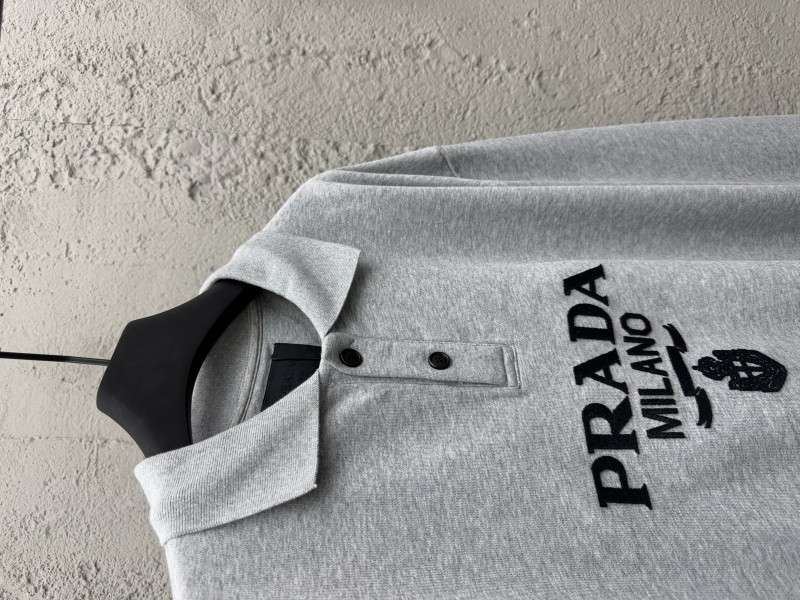 Prada Embroidered Polo Sweatshirt 2 7