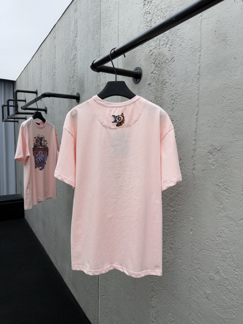 Lv Jacquard Round Neck Short Sleeve T-Shirt 1
