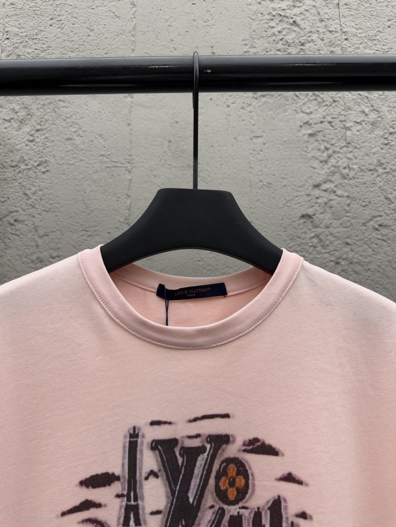Lv Jacquard Round Neck Short Sleeve T-Shirt 2