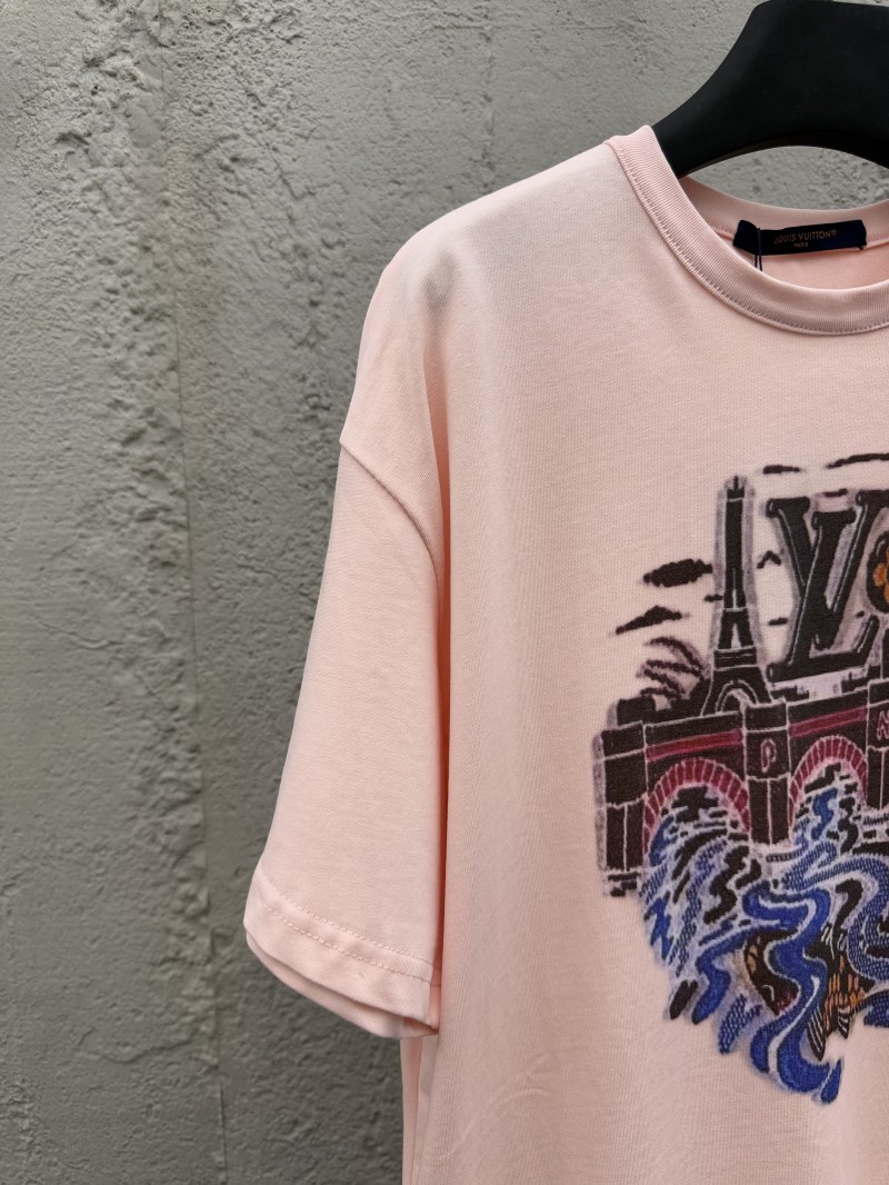Lv Jacquard Round Neck Short Sleeve T-Shirt 3