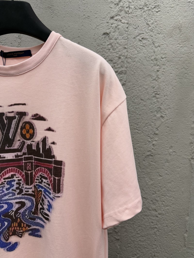 Lv Jacquard Round Neck Short Sleeve T-Shirt 4