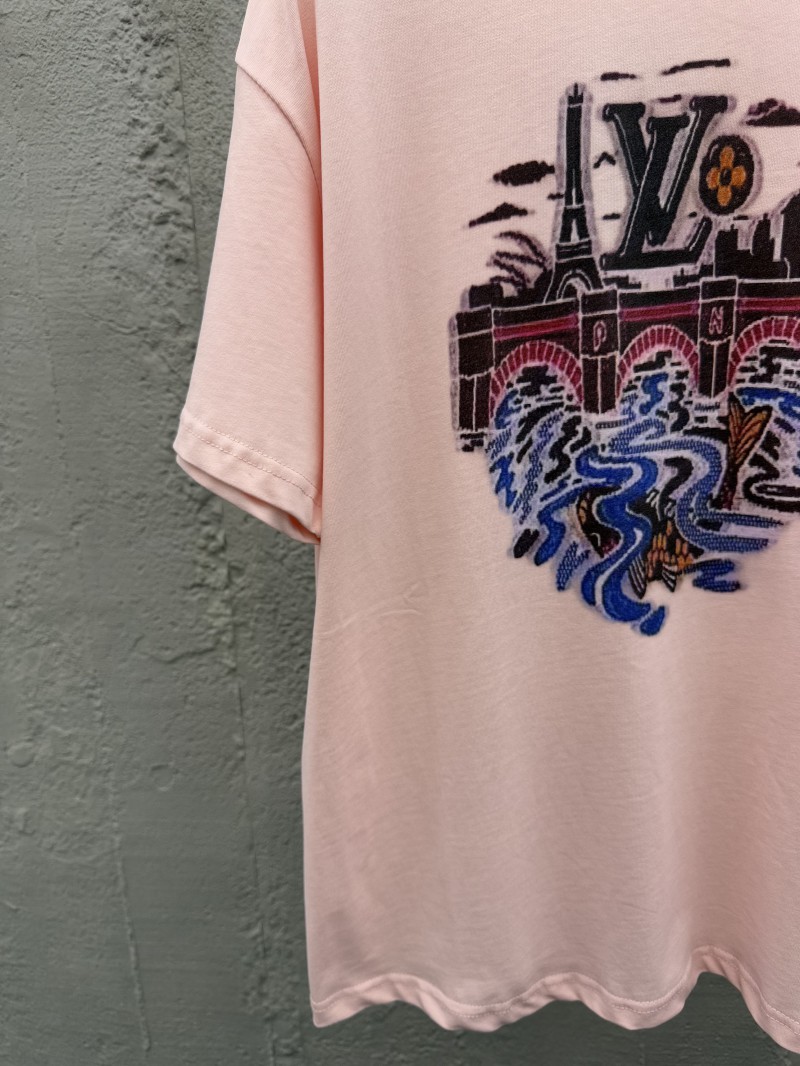 Lv Jacquard Round Neck Short Sleeve T-Shirt 5
