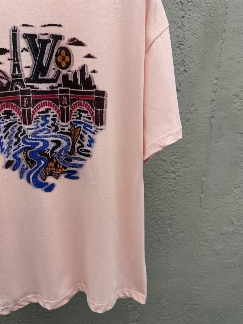Lv Jacquard Round Neck Short Sleeve T-Shirt 6
