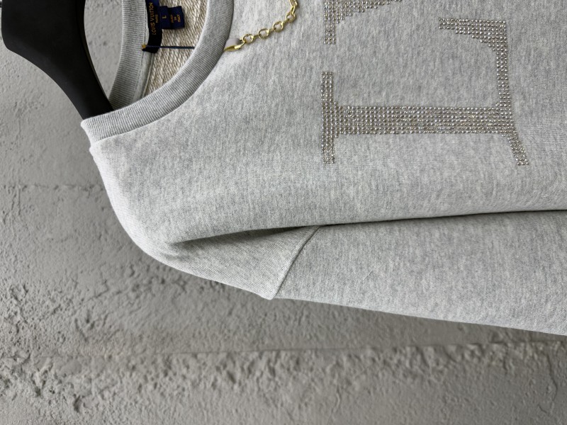 Lv Rhinestones Rhinestone Crew Neck Sweatshirt 3
