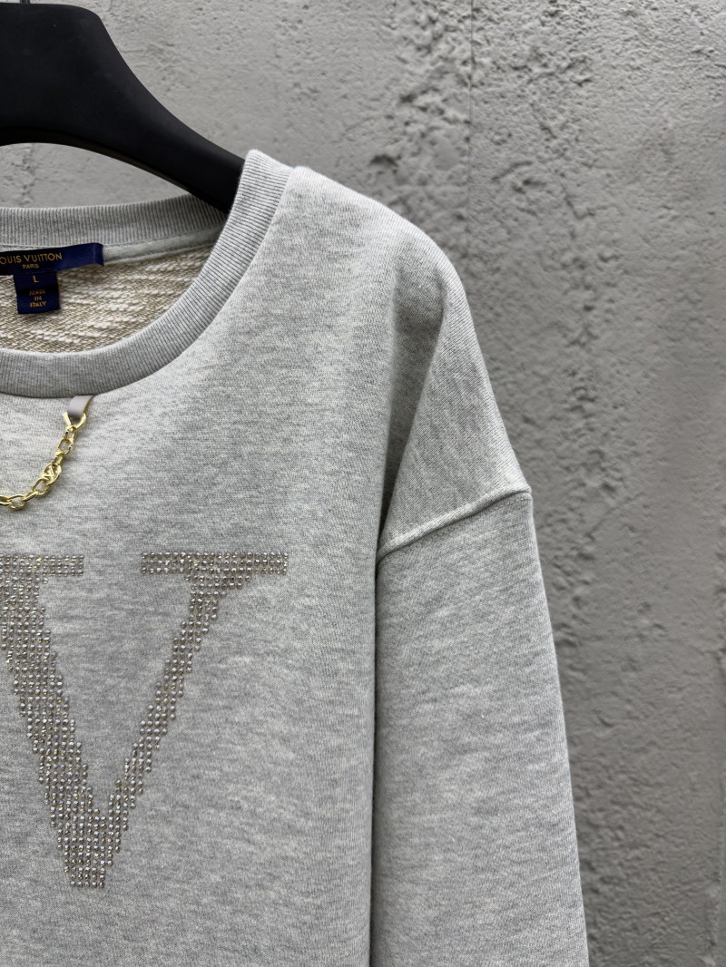 Lv Rhinestones Rhinestone Crew Neck Sweatshirt 4