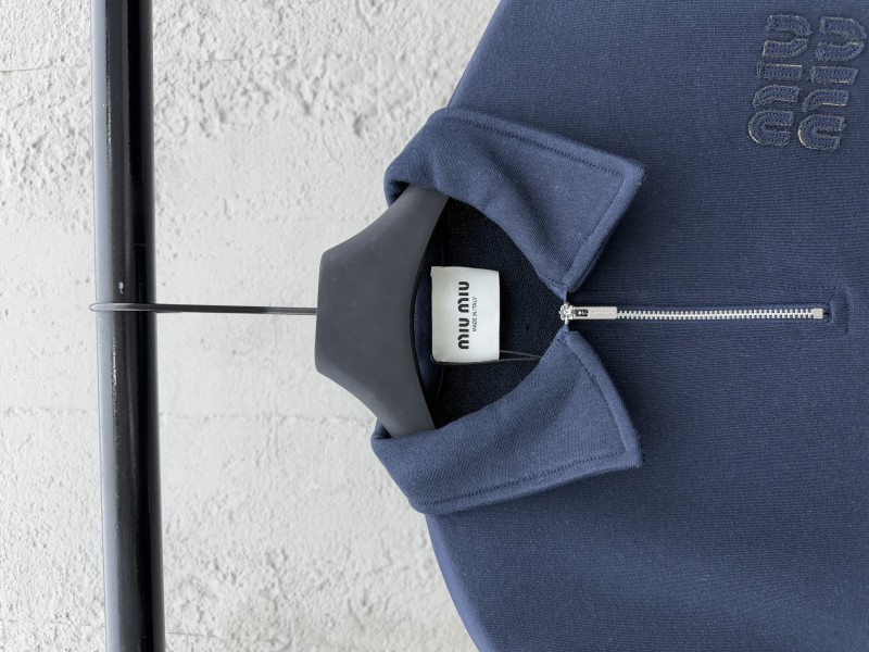 Miu Miu Embroidered Logo Color Block Polo Shirt 2