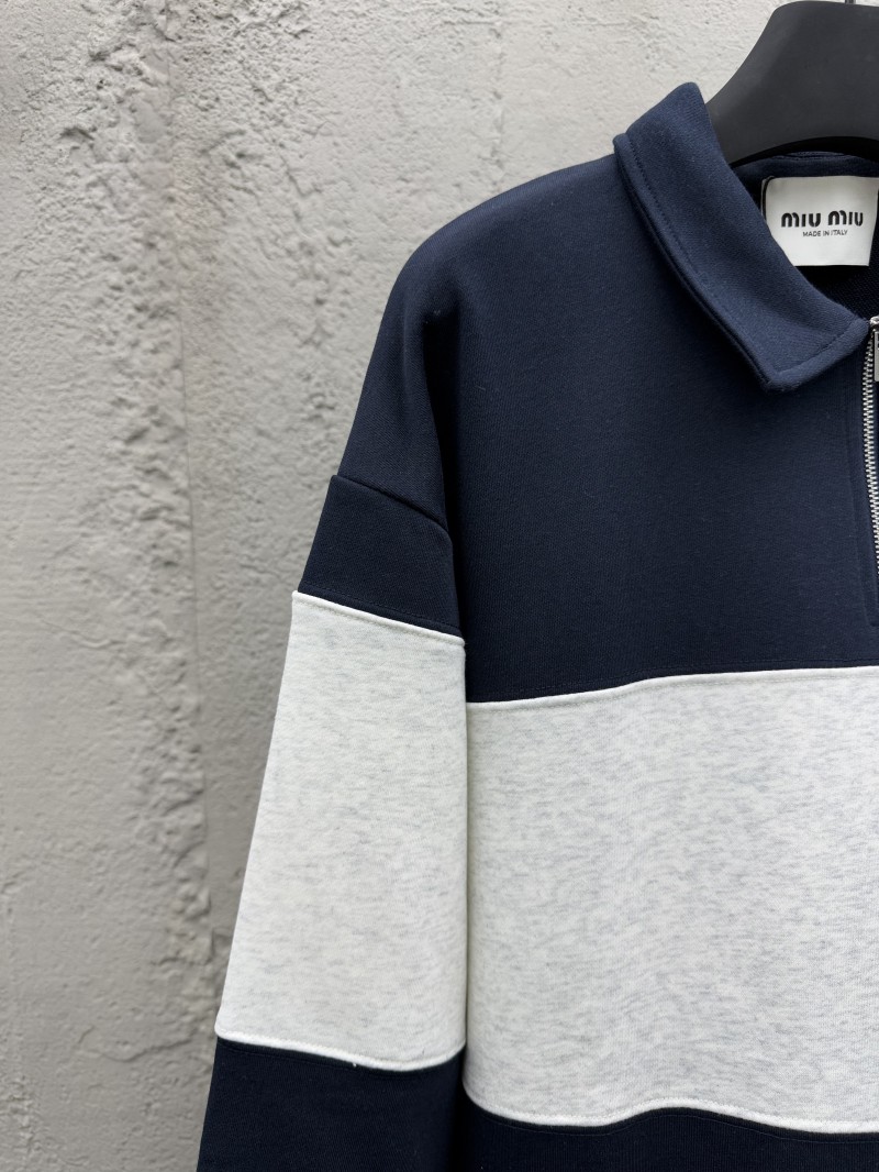 Miu Miu Embroidered Logo Color Block Polo Shirt 3