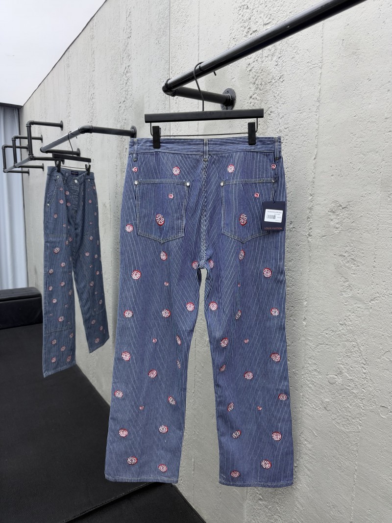 Lv Hickory Cherry Blossom Rhinestone Pants 1