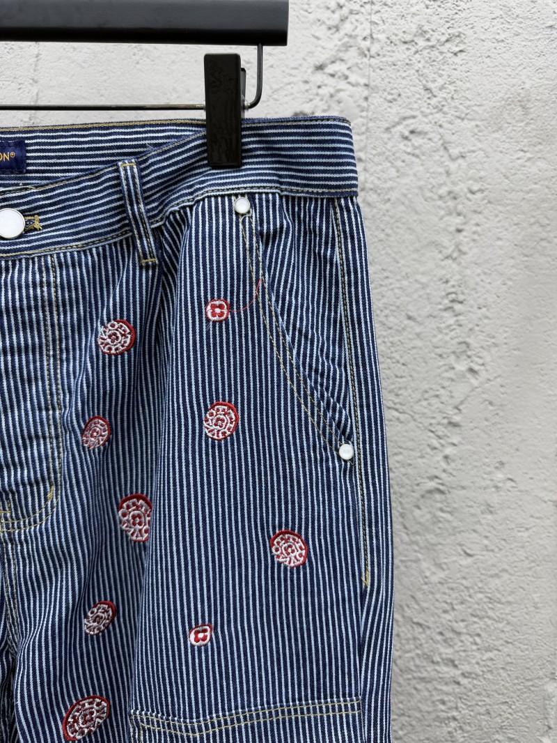 Lv Hickory Cherry Blossom Rhinestone Pants 4