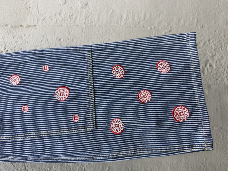 Lv Hickory Cherry Blossom Rhinestone Pants 6
