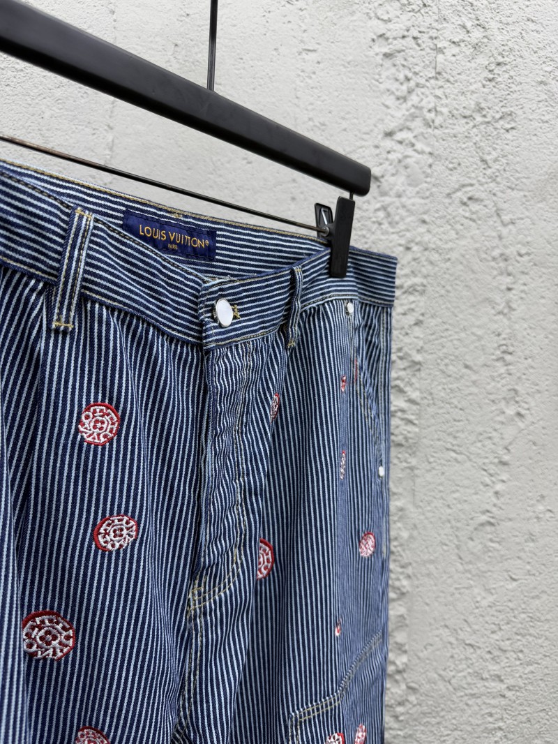 Lv Hickory Cherry Blossom Rhinestone Pants 7