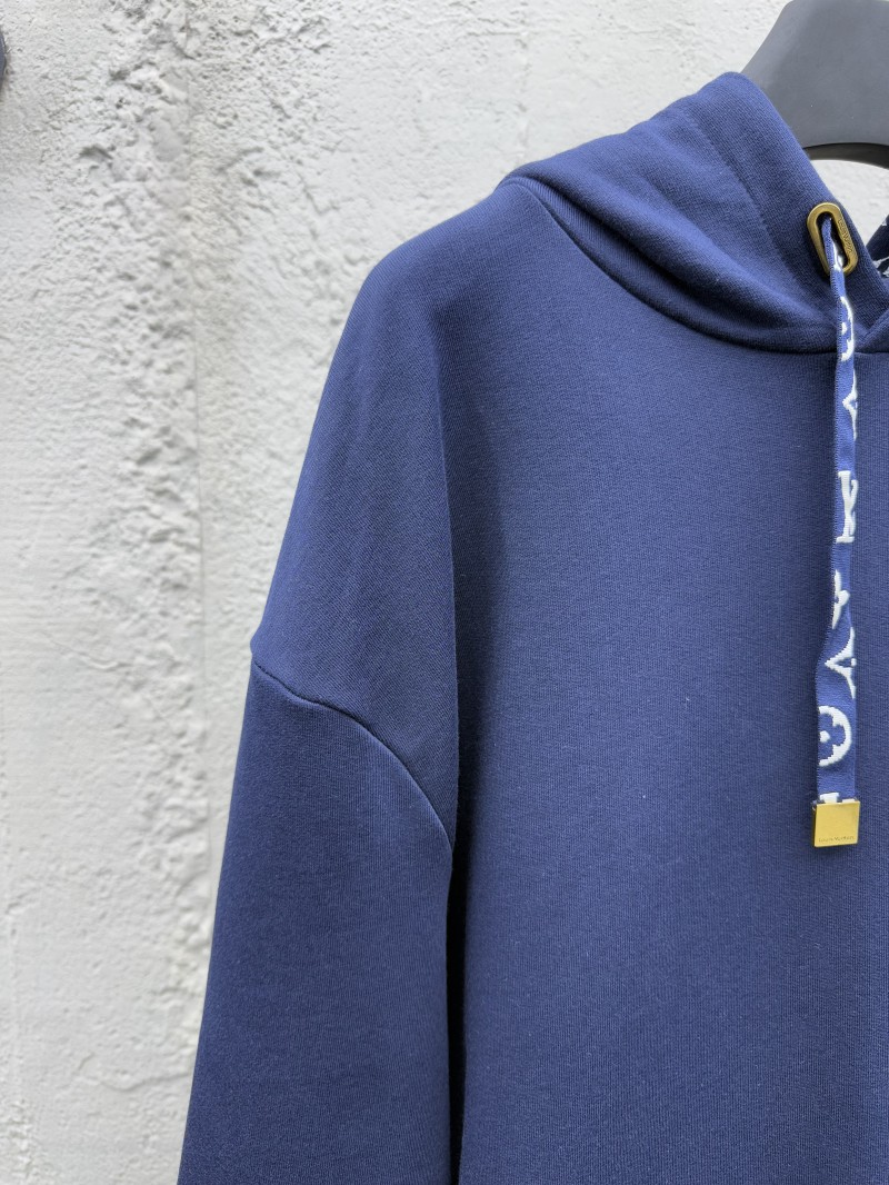 Lv Solid Color Drawstring Hooded Long Sleeve Sweatshirt 2 3