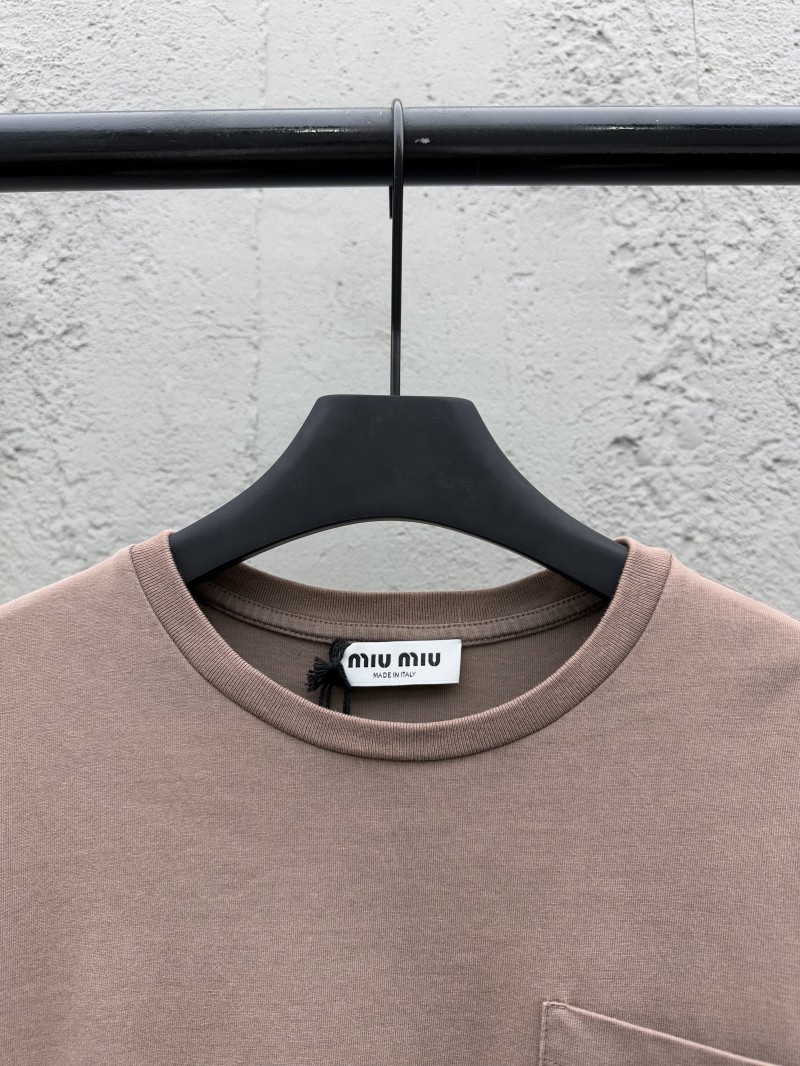Miu Miu Pocket Letter Embroidered Long Sleeve 2