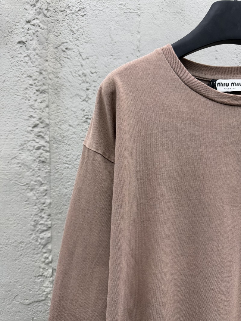 Miu Miu Pocket Letter Embroidered Long Sleeve 3